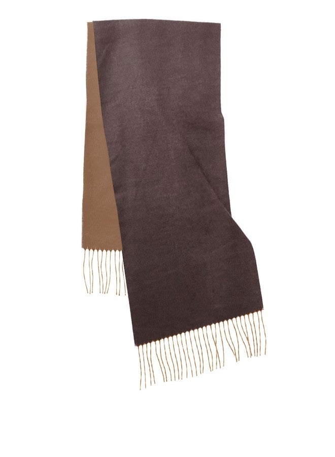 TZ Promise Womens Travel Scarf Warm Cashmere Feel Two-Tone Reversible Shawls and Wraps for Winter (Brown) - Image 2